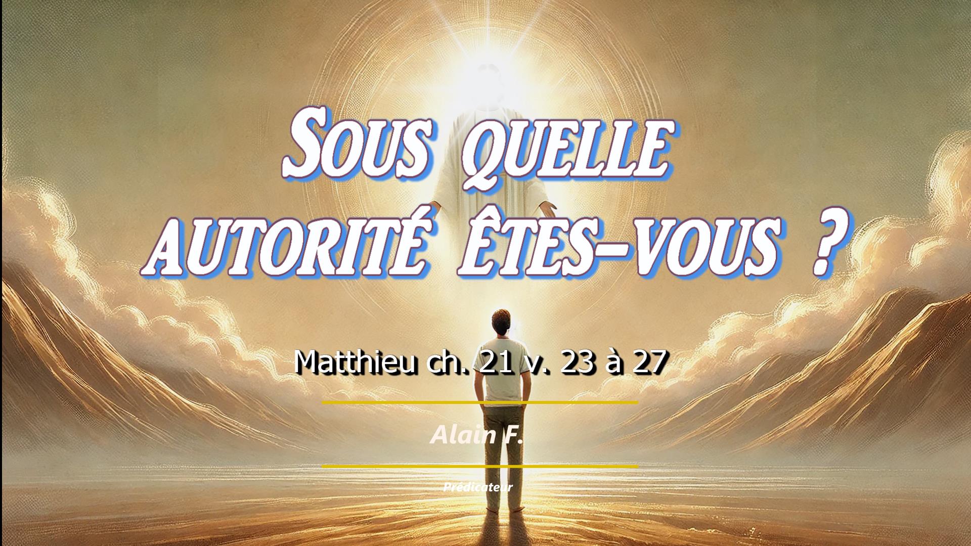 Lire la suite à propos de l’article Sous quelle autorité êtes-vous ?